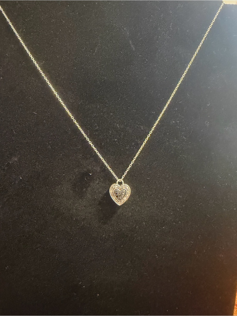 925 Sterling Silver Sapphire Topaz Heart Pendant Necklace Filigree